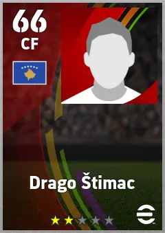 Drago Stimac eFootball 2026 player card — 66 OVR CF