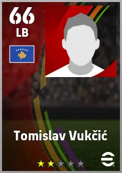 Tomislav Vukcic eFootball 2026 player card — 66 OVR LB