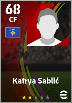 Katrya Sablic eFootball 2026 player card — 68 OVR CF