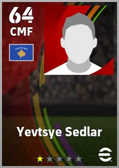 Yevtsye Sedlar eFootball 2026 player card — 64 OVR CMF