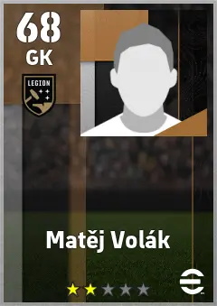 Matej Volak eFootball 2026 player card — 68 OVR GK