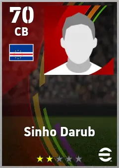 Sinho Darub eFootball 2026 player card — 70 OVR CB