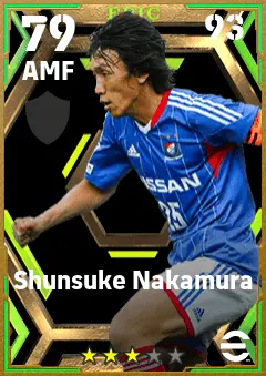 Shunsuke Nakamura eFootball 2026 player card — 79 OVR AMF