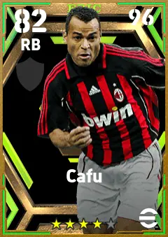 Cafu eFootball 2026 player card — 82 OVR RB