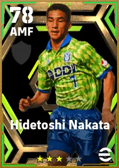 Hidetoshi Nakata eFootball 2026 player card — 78 OVR AMF