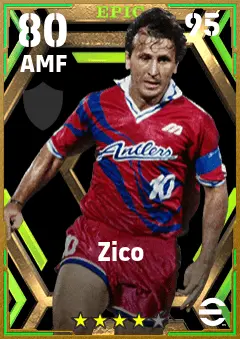 Zico eFootball 2026 player card — 80 OVR AMF