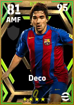 Deco eFootball 2026 player card — 81 OVR AMF
