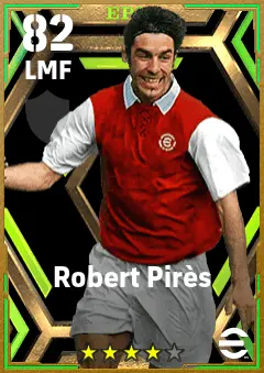 Robert Pires eFootball 2026 player card — 82 OVR LMF