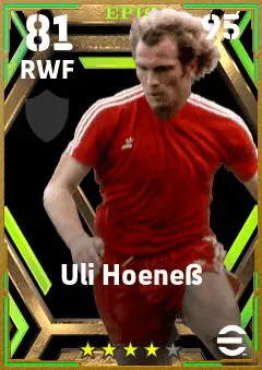 Uli HoeneSS eFootball 2026 player card — 81 OVR RWF