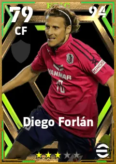 Diego Forlan eFootball 2026 player card — 79 OVR CF