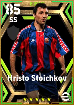 Hristo Stoichkov eFootball 2026 player card — 85 OVR SS