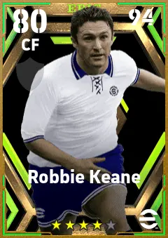 Robbie Keane eFootball 2026 player card — 80 OVR CF