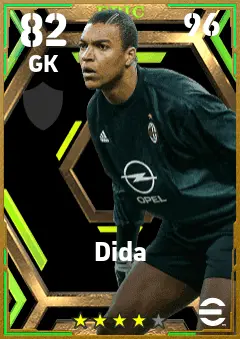Dida eFootball 2026 player card — 82 OVR GK