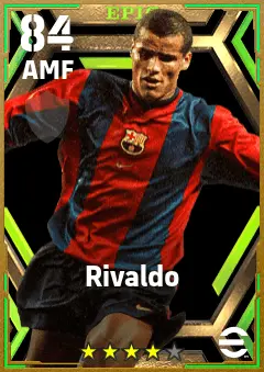 Rivaldo eFootball 2026 player card — 84 OVR AMF