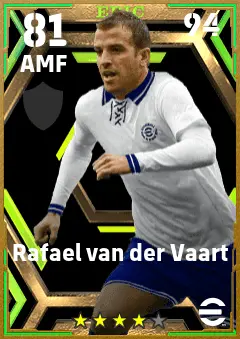 Rafael van der Vaart eFootball 2026 player card — 81 OVR AMF