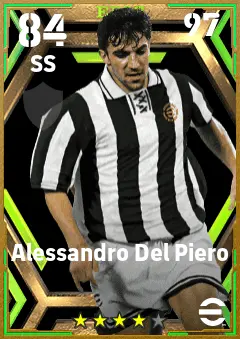 Alessandro Del Piero eFootball 2026 player card — 84 OVR SS
