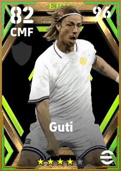 Guti eFootball 2026 player card — 82 OVR CMF