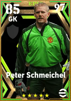 Peter Schmeichel eFootball 2026 player card — 85 OVR GK