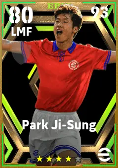 Park Ji-Sung eFootball 2026 player card — 80 OVR LMF