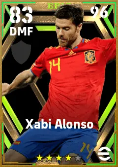 Xabi Alonso eFootball 2026 player card — 83 OVR DMF