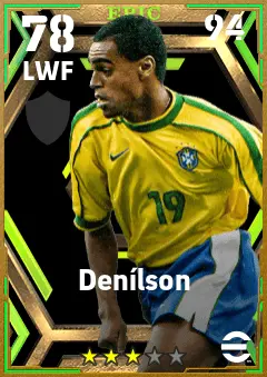 Denilson eFootball 2026 player card — 78 OVR LWF