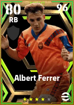 Albert Ferrer eFootball 2026 player card — 80 OVR RB