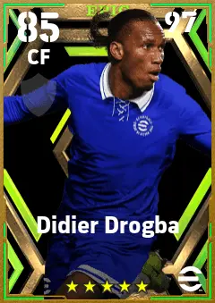 Didier Drogba eFootball 2026 player card — 85 OVR CF