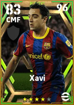 Xavi eFootball 2026 player card — 83 OVR CMF