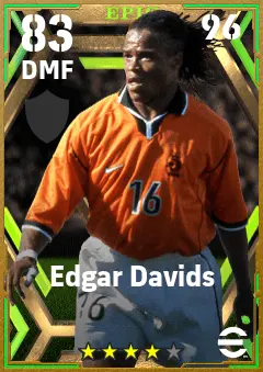 Edgar Davids eFootball 2026 player card — 83 OVR DMF