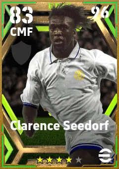 Clarence Seedorf eFootball 2026 player card — 83 OVR CMF