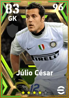 Julio Cesar eFootball 2026 player card — 83 OVR GK