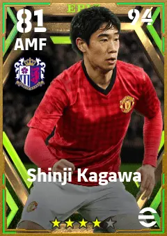 Shinji Kagawa eFootball 2026 player card — 81 OVR AMF