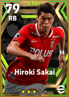 Hiroki Sakai eFootball 2026 player card — 79 OVR RB