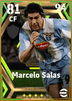 Marcelo Salas eFootball 2026 player card — 81 OVR CF