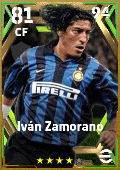 Ivan Zamorano eFootball 2026 player card — 81 OVR CF