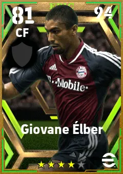 Giovane Elber eFootball 2026 player card — 81 OVR CF