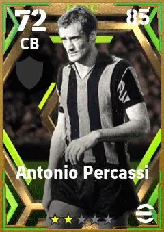 Antonio Percassi eFootball 2026 player card — 72 OVR CB