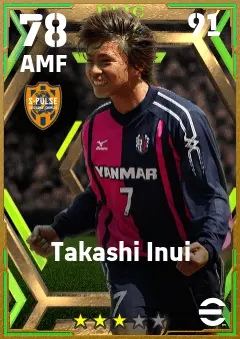 Takashi Inui eFootball 2026 player card — 78 OVR AMF