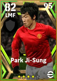 Park Ji-Sung eFootball 2026 player card — 82 OVR LMF