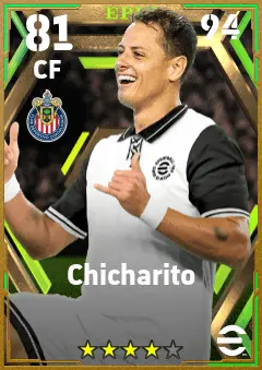 Chicharito eFootball 2026 player card — 81 OVR CF
