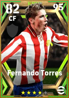 Fernando Torres eFootball 2026 player card — 82 OVR CF