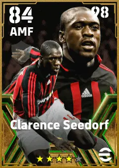 Clarence Seedorf eFootball 2026 player card — 84 OVR AMF