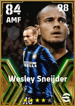 Wesley Sneijder eFootball 2026 player card — 84 OVR AMF