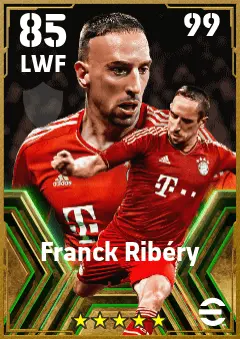 Franck Ribery eFootball 2026 player card — 85 OVR LWF