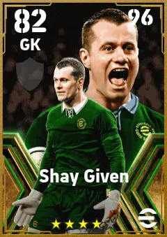 Shay Given eFootball 2026 player card — 82 OVR GK