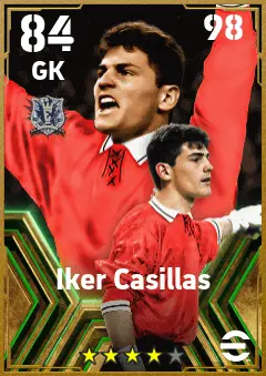Iker Casillas eFootball 2026 player card — 84 OVR GK
