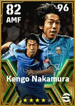 Kengo Nakamura eFootball 2026 player card — 82 OVR AMF