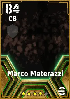 Marco Materazzi eFootball 2026 player card — 84 OVR CB