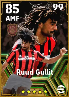 Ruud Gullit eFootball 2026 player card — 85 OVR AMF