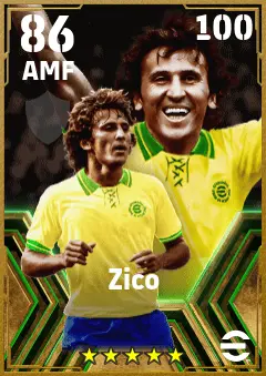 Zico eFootball 2026 player card — 86 OVR AMF